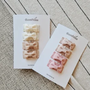 Mini Bow Hair Clip - 4 pack